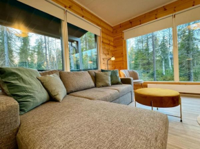 Rauhallinen hirsihuvila Rukalla in Kuusamo